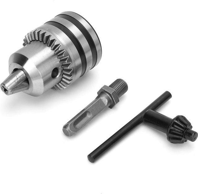 Bohrfutter-Adapter-Kit mit Schlüssel und Vierkant-Schaft-Adapter, Farbe: Silber, 3.0 16MM 1 2 20UNF - Bild 1