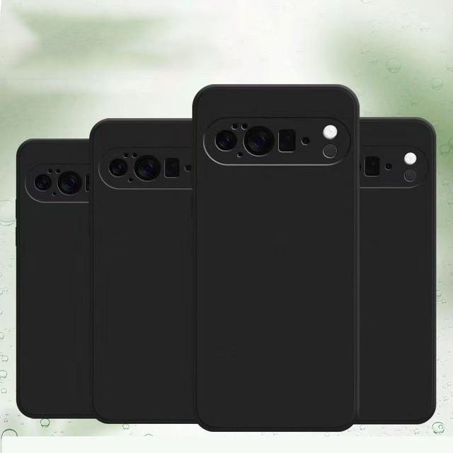 Ricestate Matte Silikon-Softcase für Google Pixel 10 9 Pro XL 8 8A 9A 10A 7 Pro 6 6A 7A Stoßfeste Rückabdeckung Schwarz Matt - Bild 1