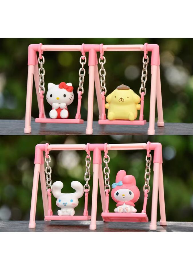 Sanrio Gashapon Schaukel-Actionfiguren Sammlung für Kinder mit Hello Kitty, Pompompurin, Cinnamoroll und My Melody - Bild 5