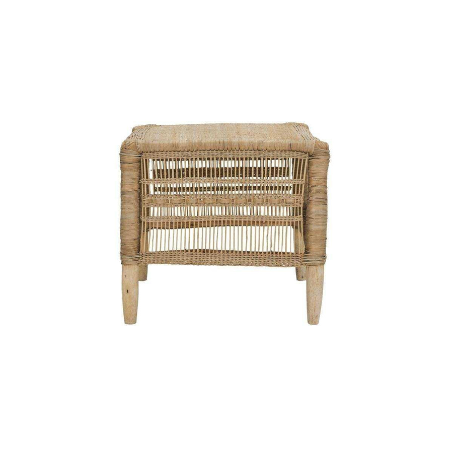House Doctor Hocker Rika in Natur aus Eukalyptusholz und Rattan, Farbe Beige/Braun, Höhe: 45 cm, Breite: 40 cm, Tiefe: 40 cm - Bild 1