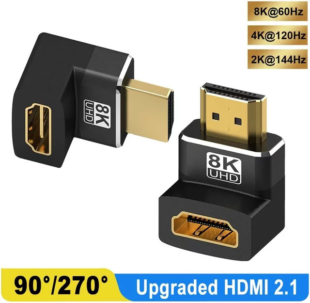 FDBRO HDMI 2.1 Kabeladapter Buchse auf Buchse in Schwarz für 8K HDTV PS5 und Laptop - Bild 1