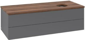 V&B Waschtischunterschrank Antao ohne Frontstruktur in Anthrazit lackiert, B/T/H: 120 x 50 x 50 cm - Bild 1