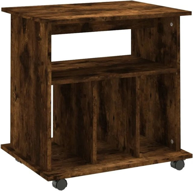 vidaXL Rollschrank Räuchereiche in Braun aus Holzwerkstoff mit Rollen, B/T/H: 60 x 45 x 60 cm - Bild 1