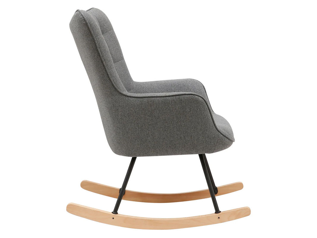 byLIVING Schaukelstuhl RICHIE mit Webstoffbezug und Metallgestell, grau/schwarz, B/H/T: 72 x 92 x 92 cm - Bild 3