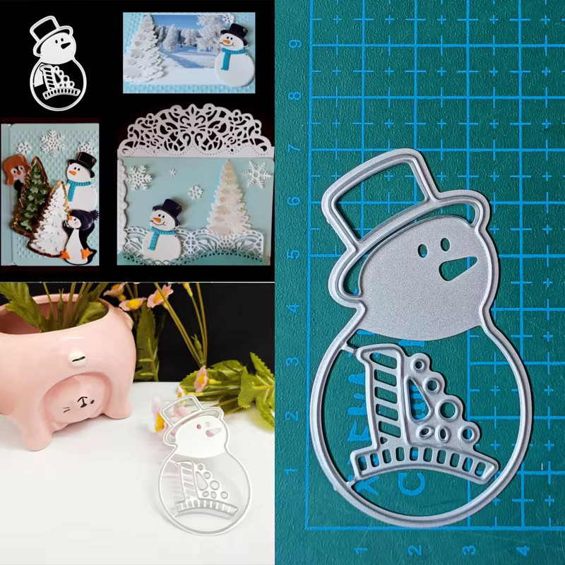 Weihnachten Metallschneidwerkzeug Form für Scrapbooking und Bastelarbeiten Silber - Bild 2
