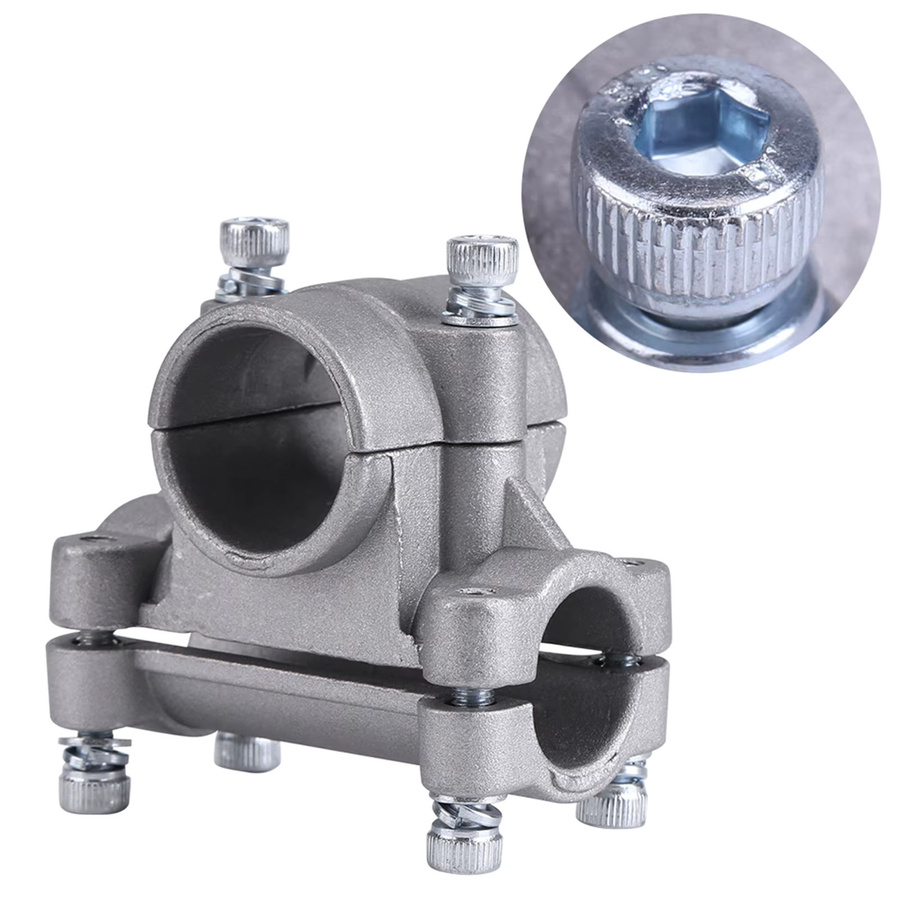WALFRONT Griffhalterung für Freischneider 26/28mm – Handgriffklemme für Rasentrimmer und Freischneiderrohre in Silber - Bild 2