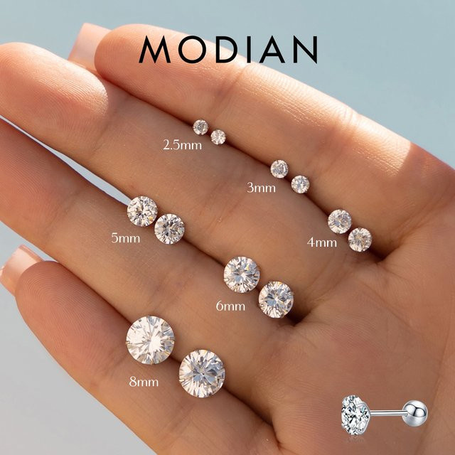 MODIAN Ohrstecker 925 Silber, Perle, Zirkonia, Bunt, Damen - Bild 1