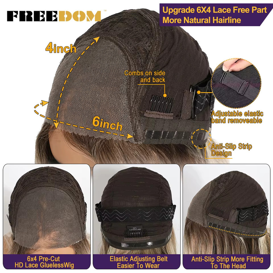 FREIHEIT Lace-Front-Perücke, Ombre-Blond, Weiß, Damen - Bild 4