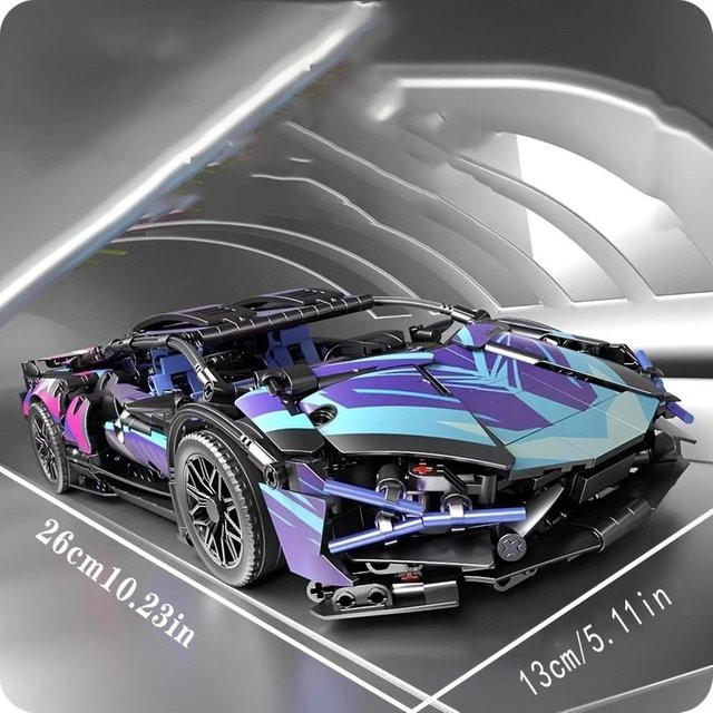 Yiran toy Cyber-Sportwagen Baustein-Set ab 14 Jahren - Bild 1