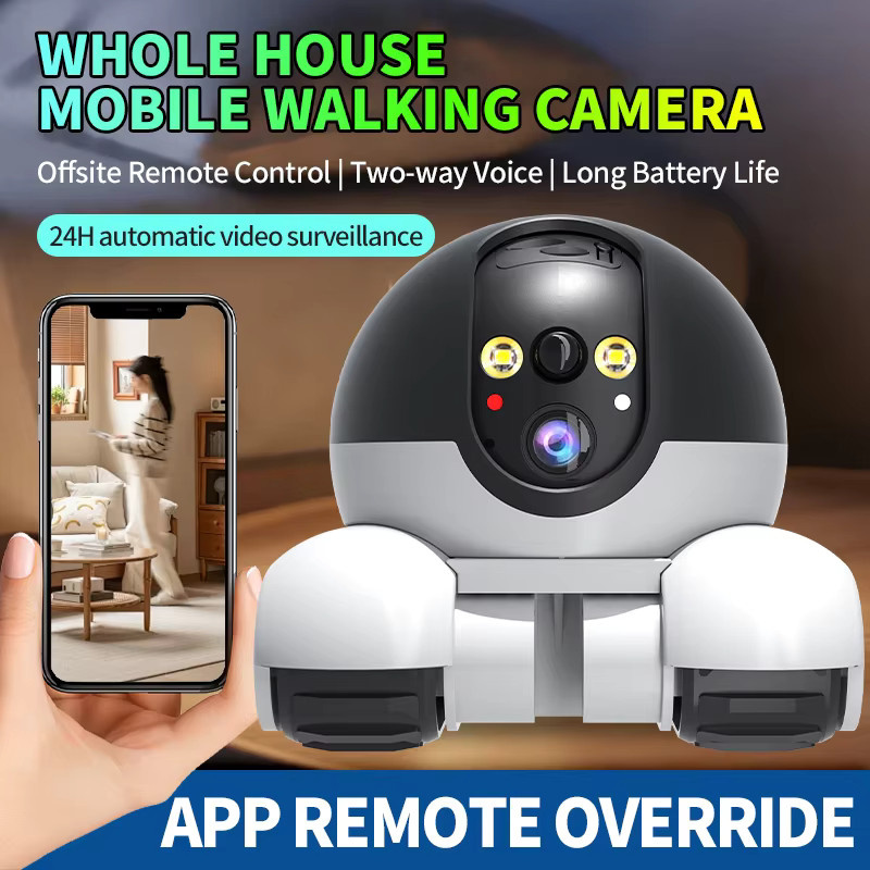 GG Winwa Dual-Objektiv IP Kamera mit 4MP Auflösung, V360Pro App-Steuerung, KI-Personenerkennung und Vollfarb-Modus in Weiß - Bild 3