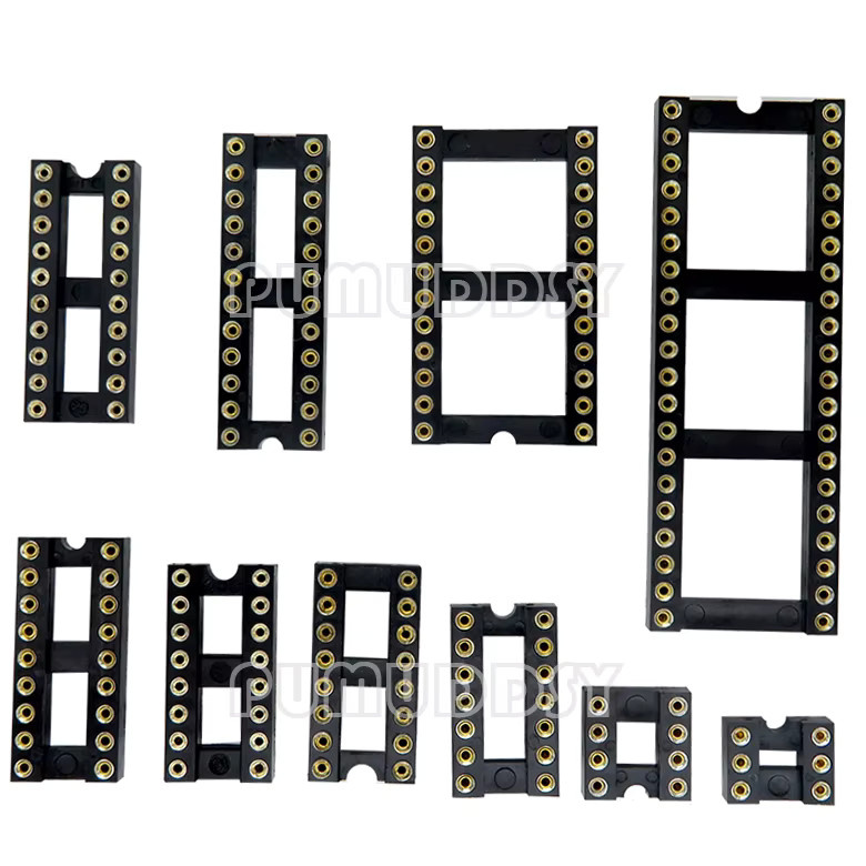 PUMUDDSY 10er Set Rundloch-IC-Buchsen DIP Stecker in Schwarz für 6 bis 40 Pins - Bild 3