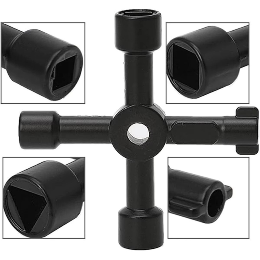 JIGHOLE Multifunktionaler 4-Wege-Universal-Dreiecksschlüssel für Gas- und Stromzähler sowie Heizkörperentlüftung - Bild 5