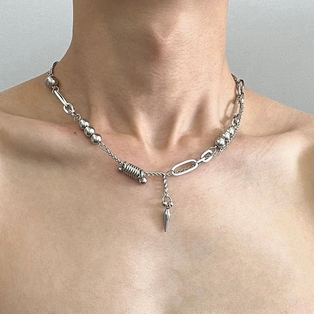 JWER Halskette, Titan, Silber, Unisex - Bild 1