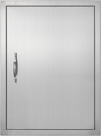 VEVOR Grill-Zugangstür aus Edelstahl für Grillstationen und Außenküchen, flächenbündig montiert, B/H: 50,8 x 68,6 cm - Bild 1