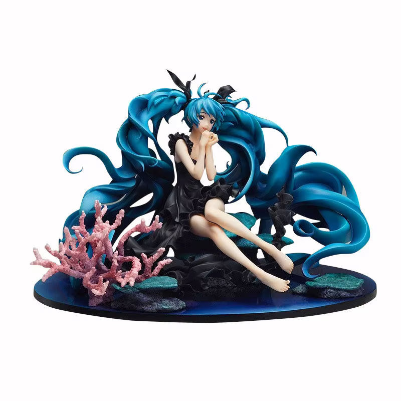 Bandai Hatsune Miku Figma Deep-Sea Girl Sparkling Snow Edition Bewegliche Vocaloid Figur in Blau - Bild 5