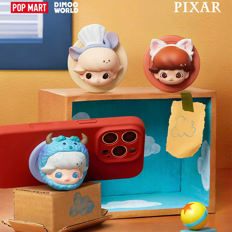 POPMART Dimoo World Pixar Magnetischer Handyhalter, Blind Box, Puppen - Bild 2