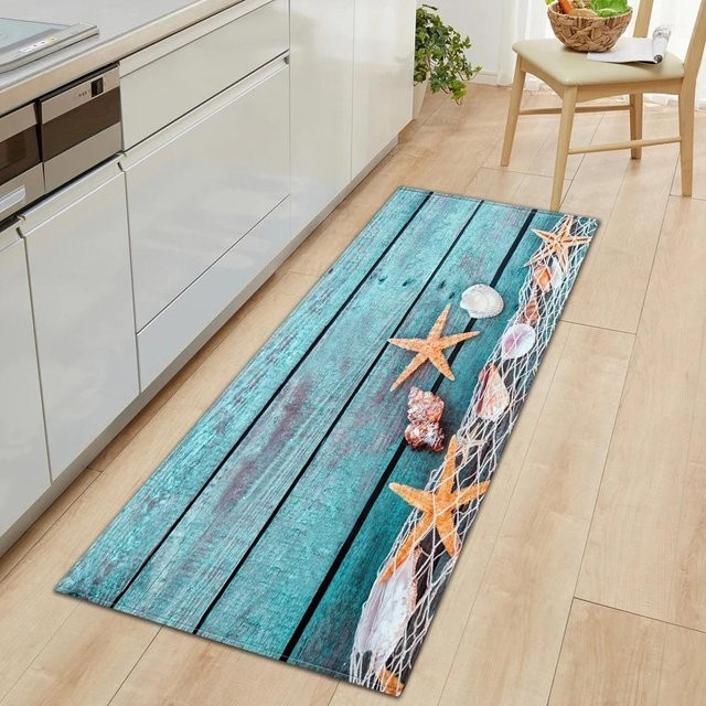 Landschaftsdruck Fußmatte als dekorativer Türvorleger für Küche und Zuhause B/B: 80 x 50 cm - Bild 1