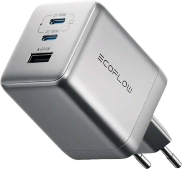 EcoFlow Rapid Ladegerät mit USB-C Anschluss in Silber - Bild 1