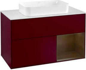 Villeroy & Boch Waschtischunterschrank Finion mit Abdeckplatte, Farbe Weiß Matt, Breite: 100 cm, Tiefe: 50,1 cm - Bild 1