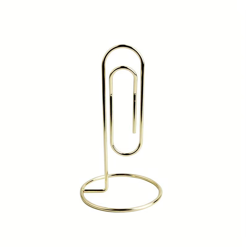 Luxuriöser Rosen-Schreibtischclip aus Metall in Gold für dein Notizmanagement und deine Bürodekoration - Bild 2