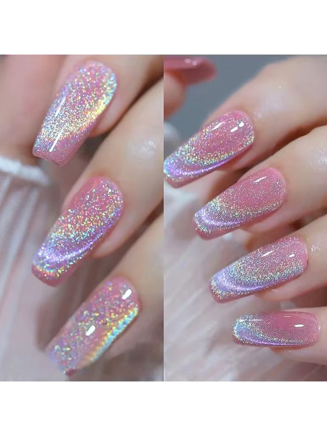 MIANEL Super Flash Laser Rainbow Cat Eye Gel-Nagellack, schimmernd - Bild 3