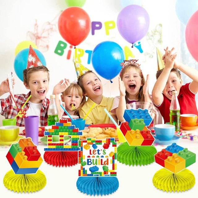 Potdemiel Bunte Wabenförmige Tischdekoration aus Papier für Kindergeburtstage und Partys, Multicolor - Bild 1