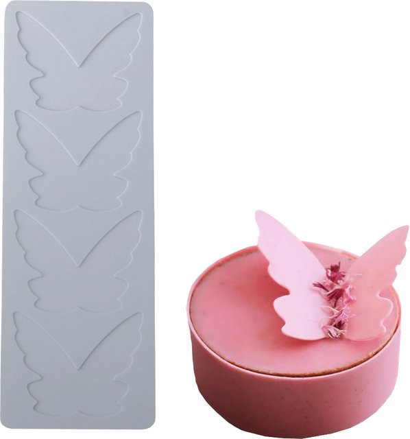 Meibum Silikon Backform für Schmetterlingsflügel-Fondant und Schokoladen-Dekor zur molekularen Gastronomie - Bild 1