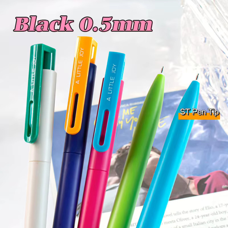 5er Set wasserfeste Tintenstifte in Schwarz mit 0,5 mm Schriftdicke für Schule und Studium - Bild 2