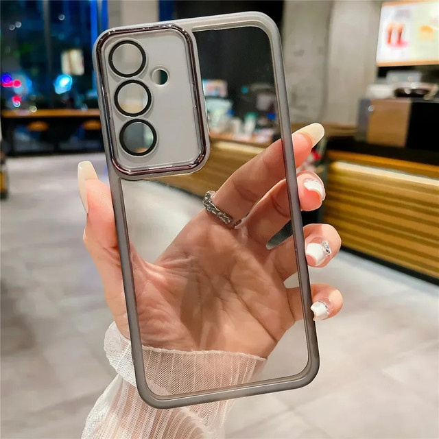 Transparente TPU Silikon Schutzhülle mit Kamera-Objektivschutz für Samsung Galaxy S25, S25 FE, S25 Plus und S25 Ultra - Bild 1