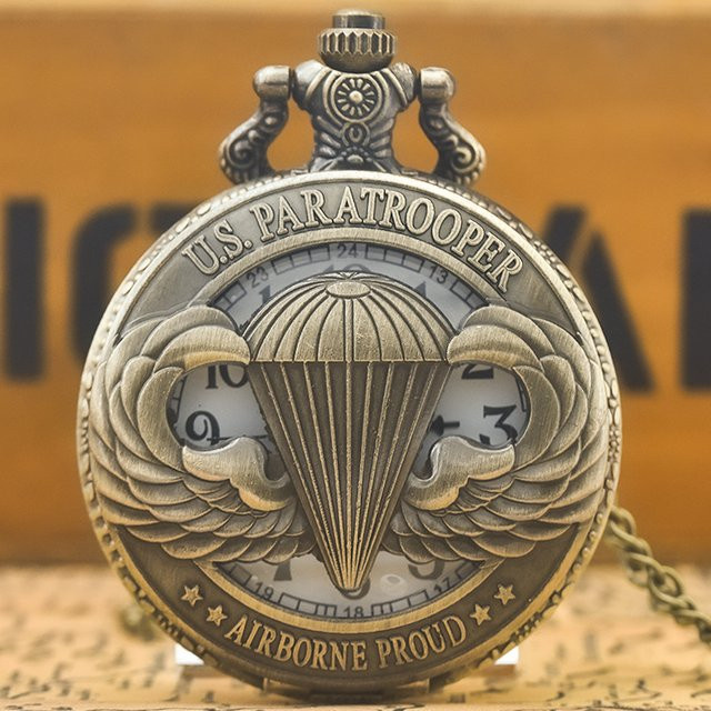 Wecin Halskettenanhänger Taschenuhr, Quarz, Bronze, Unisex - Bild 1