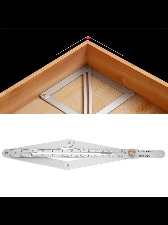 Qiilu 4-facher Eckwinkelsucher und multifunktionales Goniometer-Lineal für die Holzbearbeitung - Bild 4