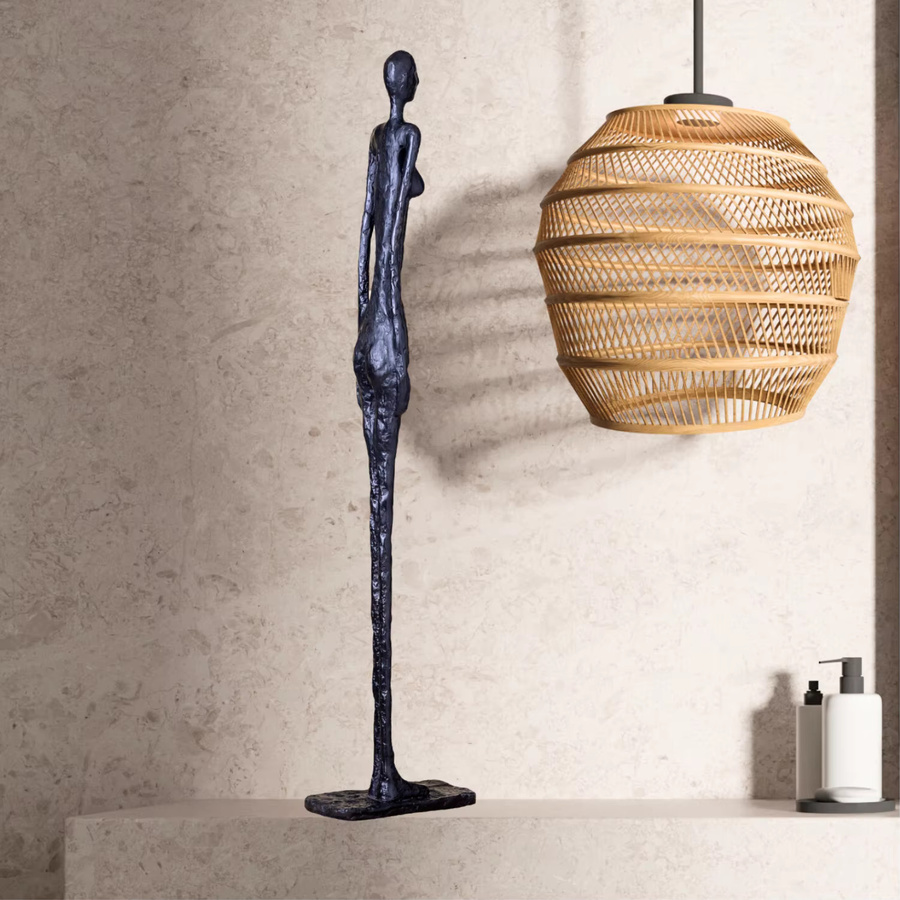 Relong Stehende Frau II Bronze Skulptur Abstraktes Kunsthandwerk Höhe: 70 cm - Bild 4
