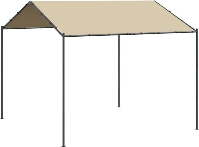 vidaXL Gartenpavillon Beige aus Stahl und Polyester B/T/H: 300 x 300 x 250 cm - Bild 1
