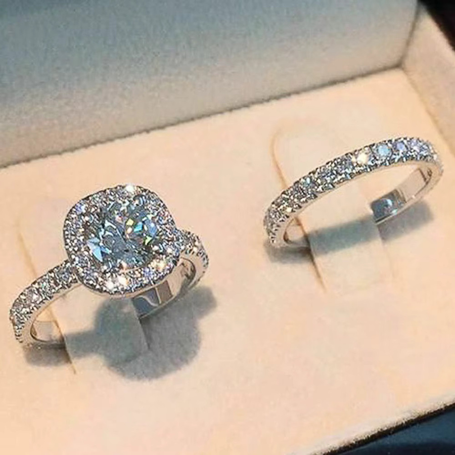 Huitan Schmuck-Set Ringe, Silber, Zirkonia, Damen - Bild 2