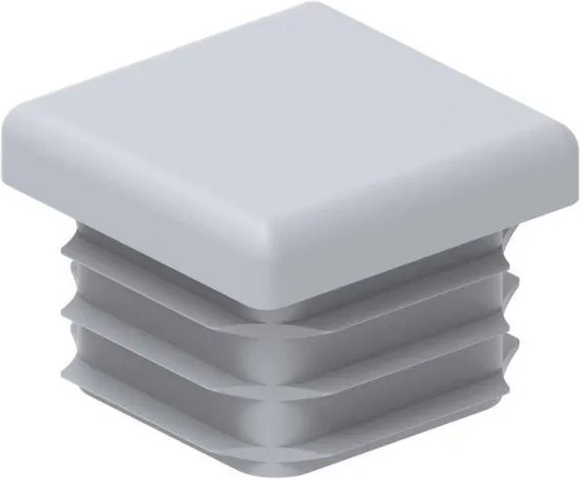 FeNau Einsteckkappe aus Kunststoff für Quadratrohr, Farbe: Grau, Maße: 25 x 25 mm - Bild 1