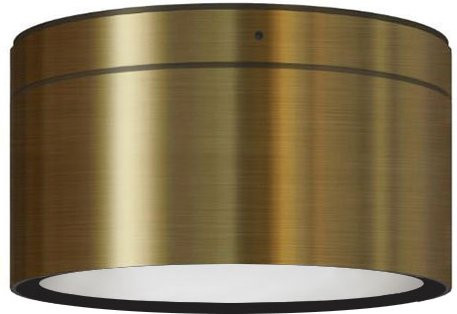 Top Light Puk! 120 One Avantgarde LED-Deckenleuchte in Messing gebürstet mit mattiertem Glas und warmweißem Licht (2700K) - Bild 1