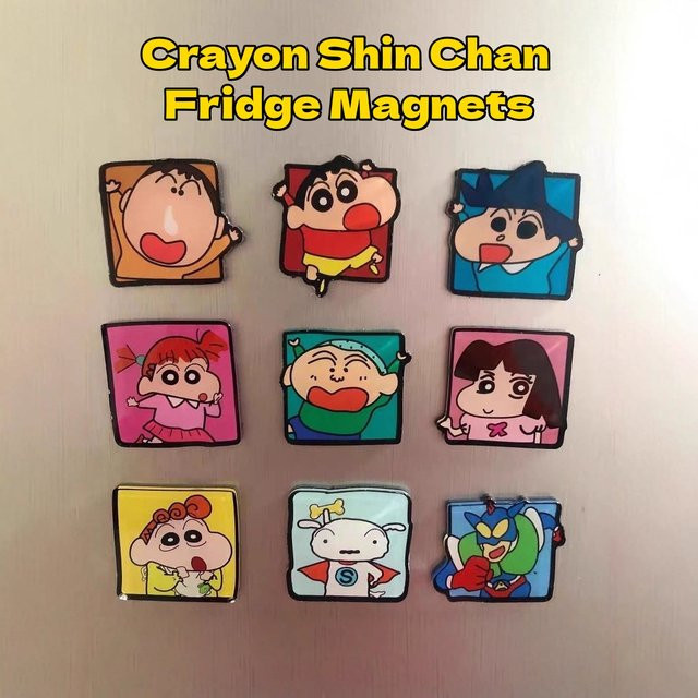 Bandai Crayon Shin Chan Kühlschrankmagnete, Magnetischer Aufkleber - Bild 1