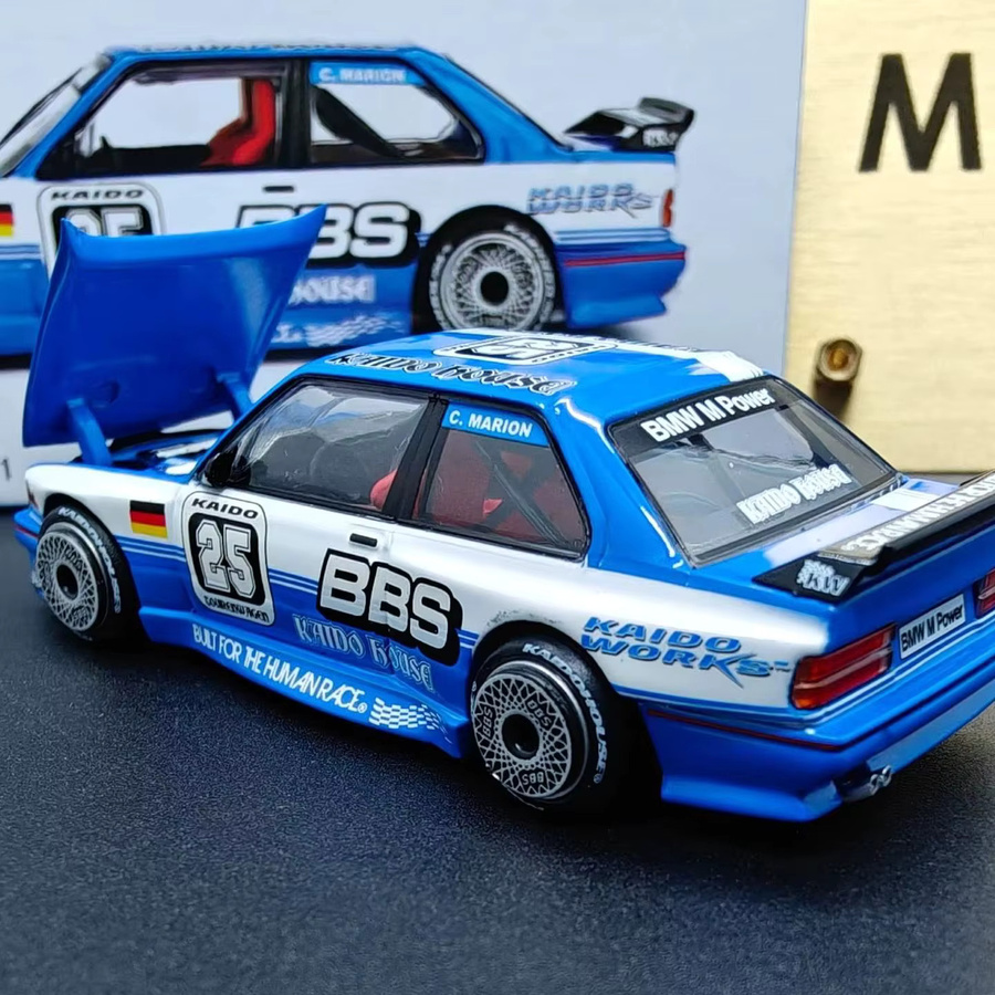 KaidoHouse MINIGT M3 E30 BBS Automodell, 1:64, Metall, Blau - Bild 5