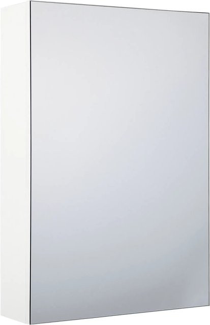 Beliani Bad-Spiegelschrank PRIMAVERA in Weiss und Silber mit Soft-Close-Türen, B/T/H: 40 x 12 x 60 cm - Bild 1