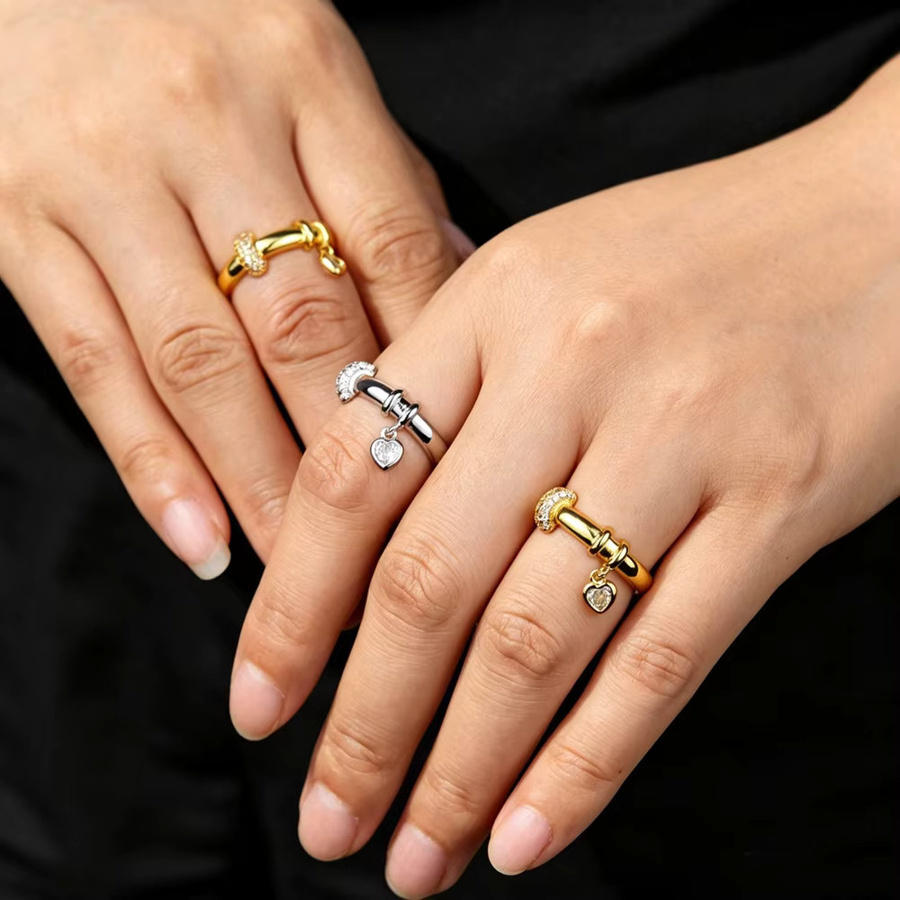 JYZSWBB Ring, vergoldet, Zirkonia, Damen - Bild 2
