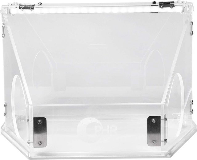 Transparente Acryl-Staubbox zum Schleifen und Polieren, B/T/H: 32,0 x 20,0 x 21,5 cm - Bild 1