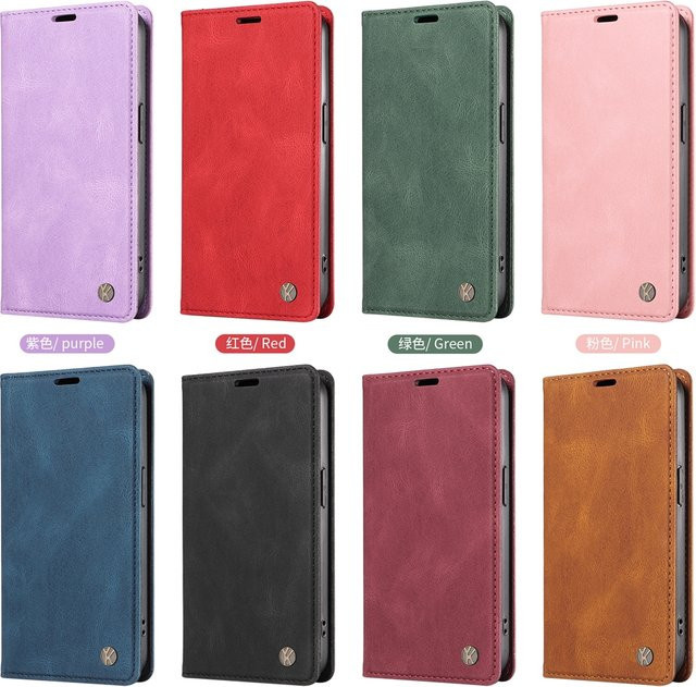 Magnetische Leder Brieftasche Flip-Cover für Samsung Galaxy A-Serie in Rot - Bild 1