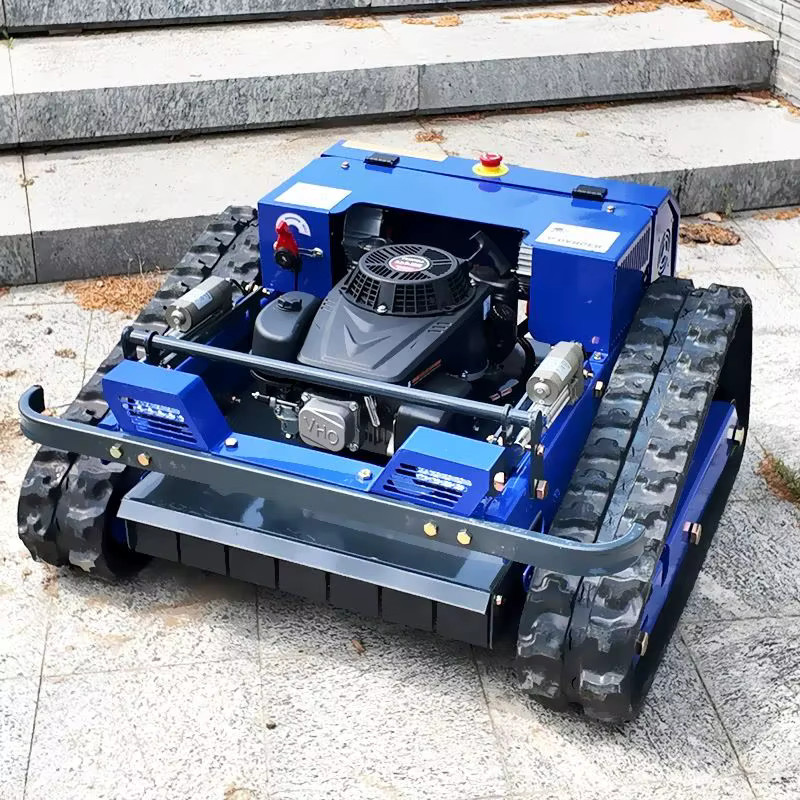 AIWEIYA Ferngesteuerter Rasenmäher in Blau mit Anti-Kipp-Chassis für Steigungen bis 45 Grad und hohe Fällhöhen - Bild 3