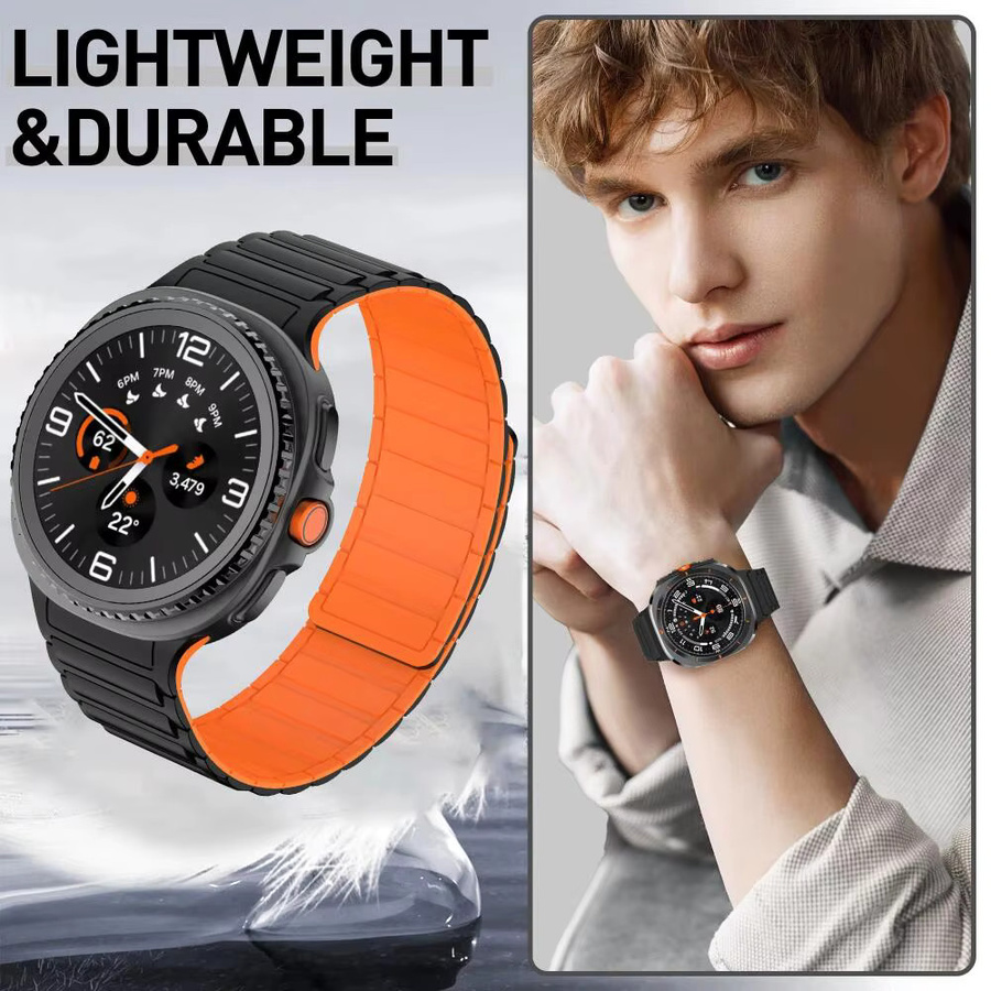 Samsung Uhrenarmband Silikon, Schwarz, Unisex - Bild 4