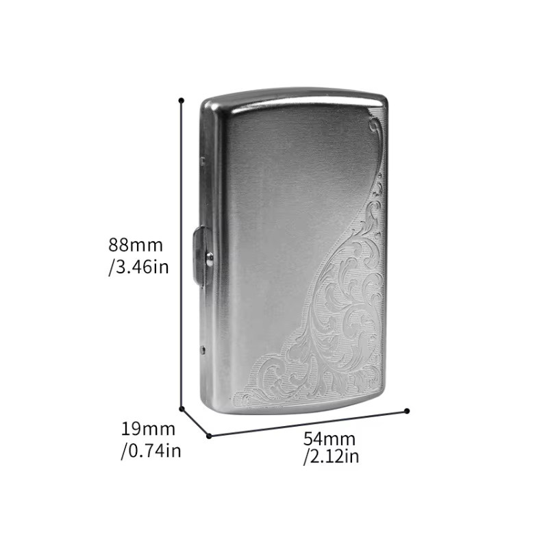 KeYi Metall-Zigarettenetui in Silber für 8-mm-Zigaretten, einseitig graviert, druck- und feuchtigkeitsbeständig - Bild 2