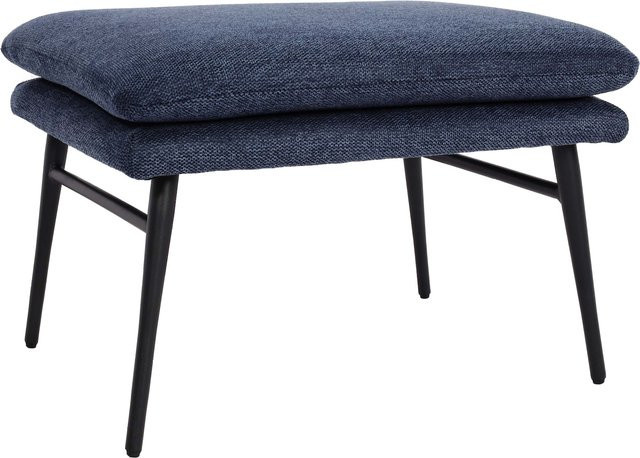 Polsterhocker MCW-L62 als Sitzhocker oder Fußablage in Blau, B/T/H: 38 x 56 x 40 cm - Bild 1