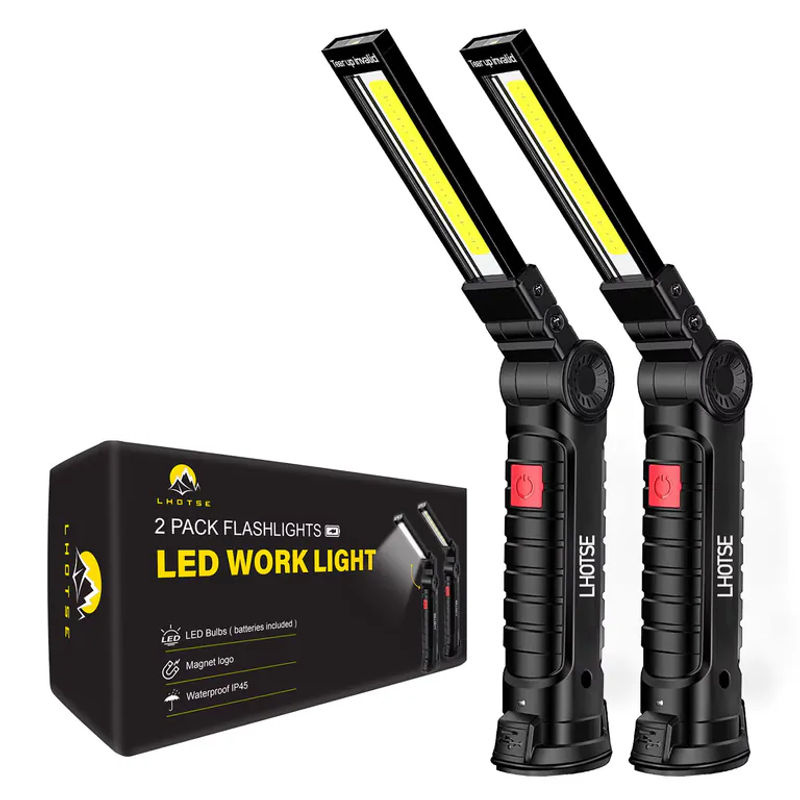KDULIT USB wiederaufladbare LED Camping-Taschenlampe mit Magnet und Haken, wasserdichte Arbeitsleuchte in Schwarz mit 5 Beleuchtungsmodi - Bild 7