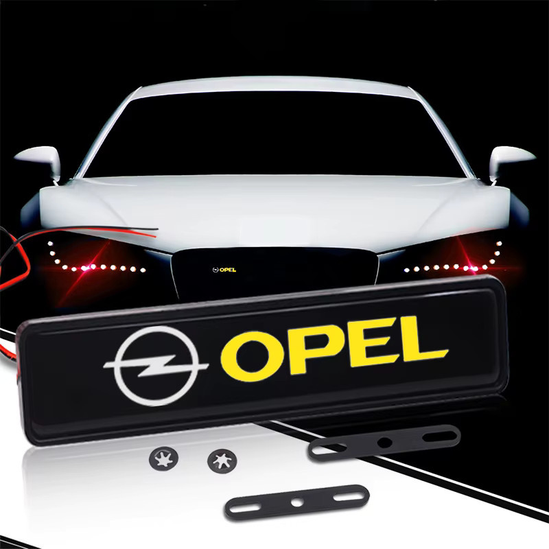 LED Frontgrill Emblem für Opel Astra, Insignia, Corsa, Zafira B und Mokka in Schwarz oder Weiß - Bild 2