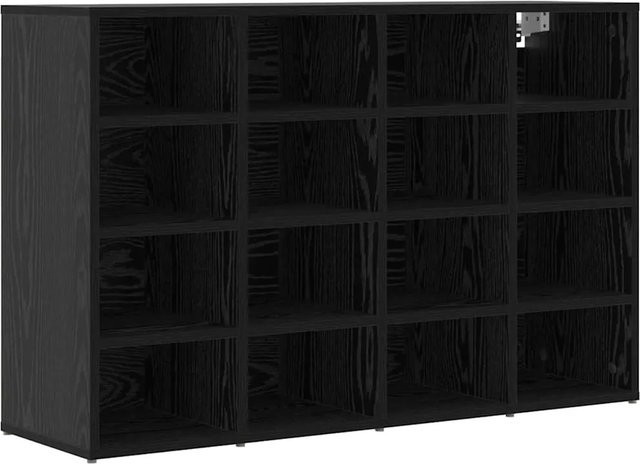 vidaXL Schuhschrank mit Regal in Schwarz und Eichen-Optik, B/T/H: 103 x 30 x 67 cm - Bild 1