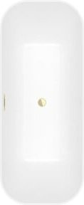 Villeroy & Boch Freistehende Rechteck-Badewanne FINION in Weiß mit Gold, B/T: 170 x 70 cm - Bild 1